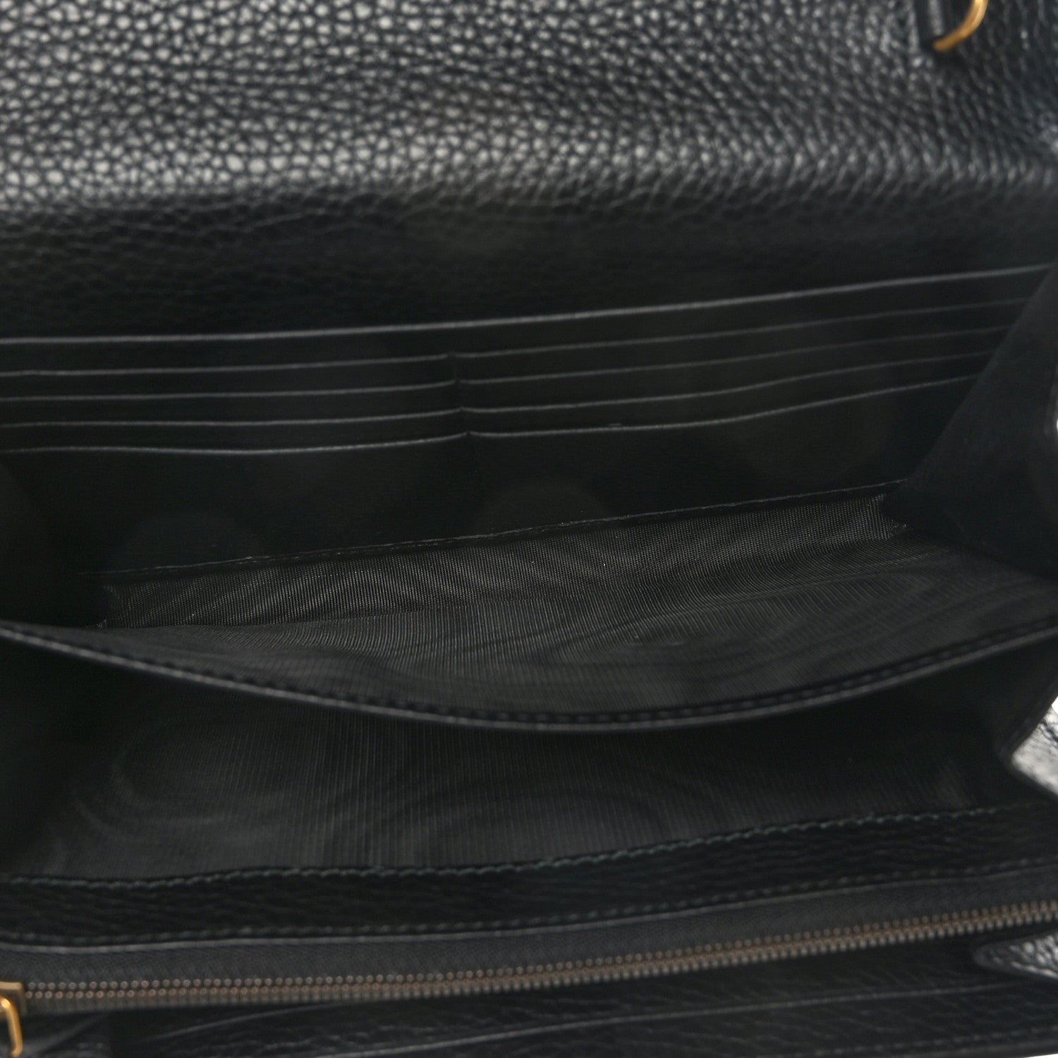 Gucci Calfskin GG Marmont Chain Wallet Black 5 of 8