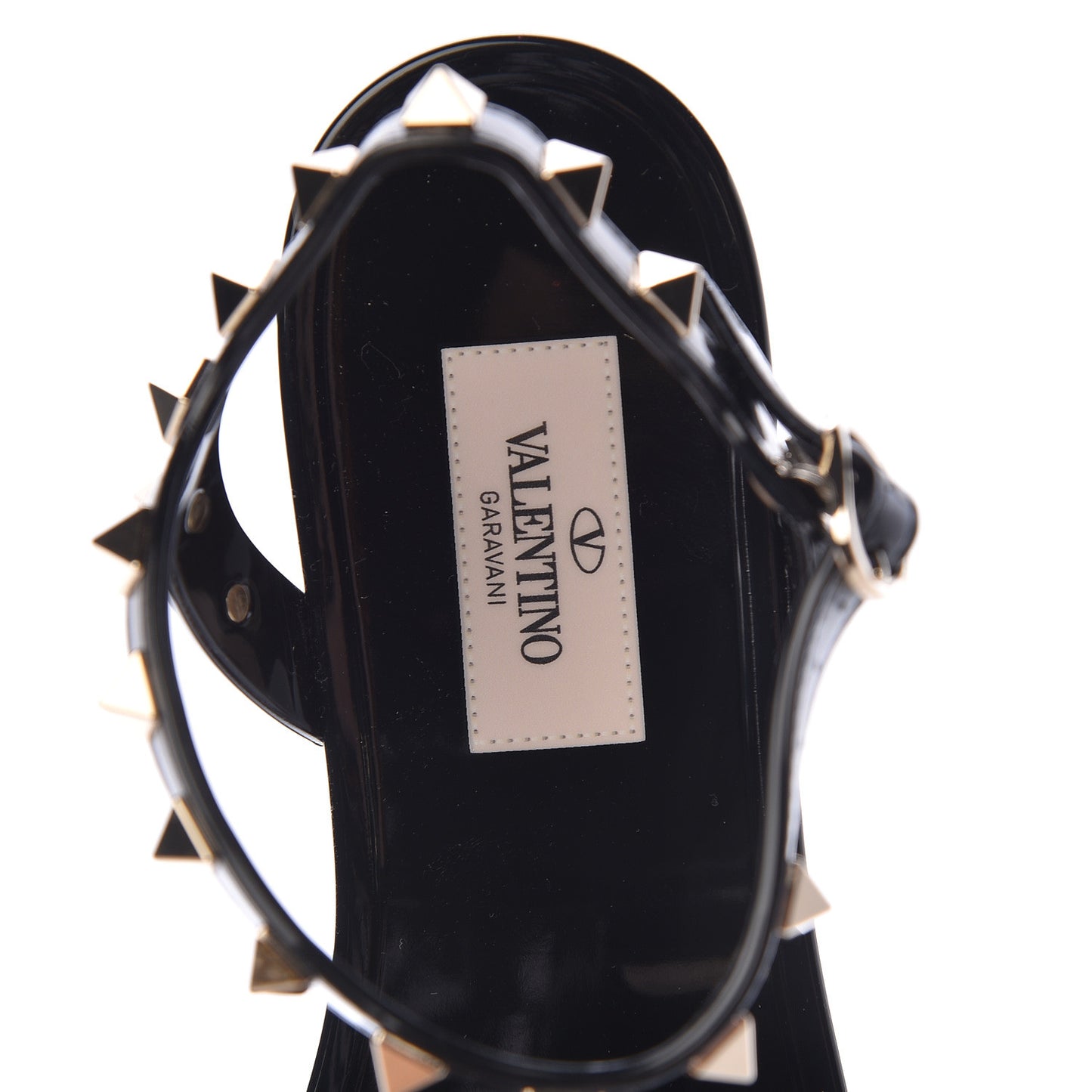 PVC Jelly Rockstud Caged Sandals 37 Black