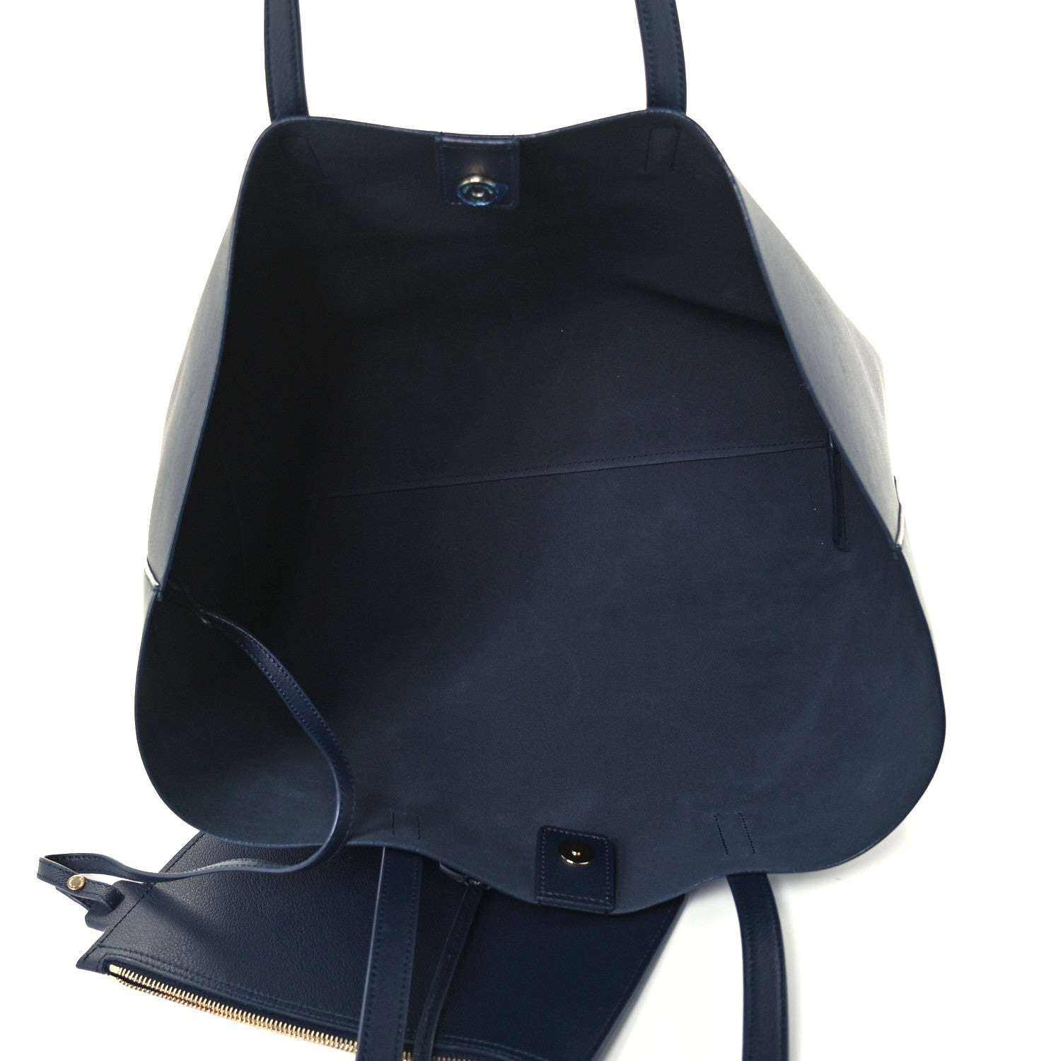Saint Laurent Calfskin Large Shopping Tote Deep Marine 5 of 11