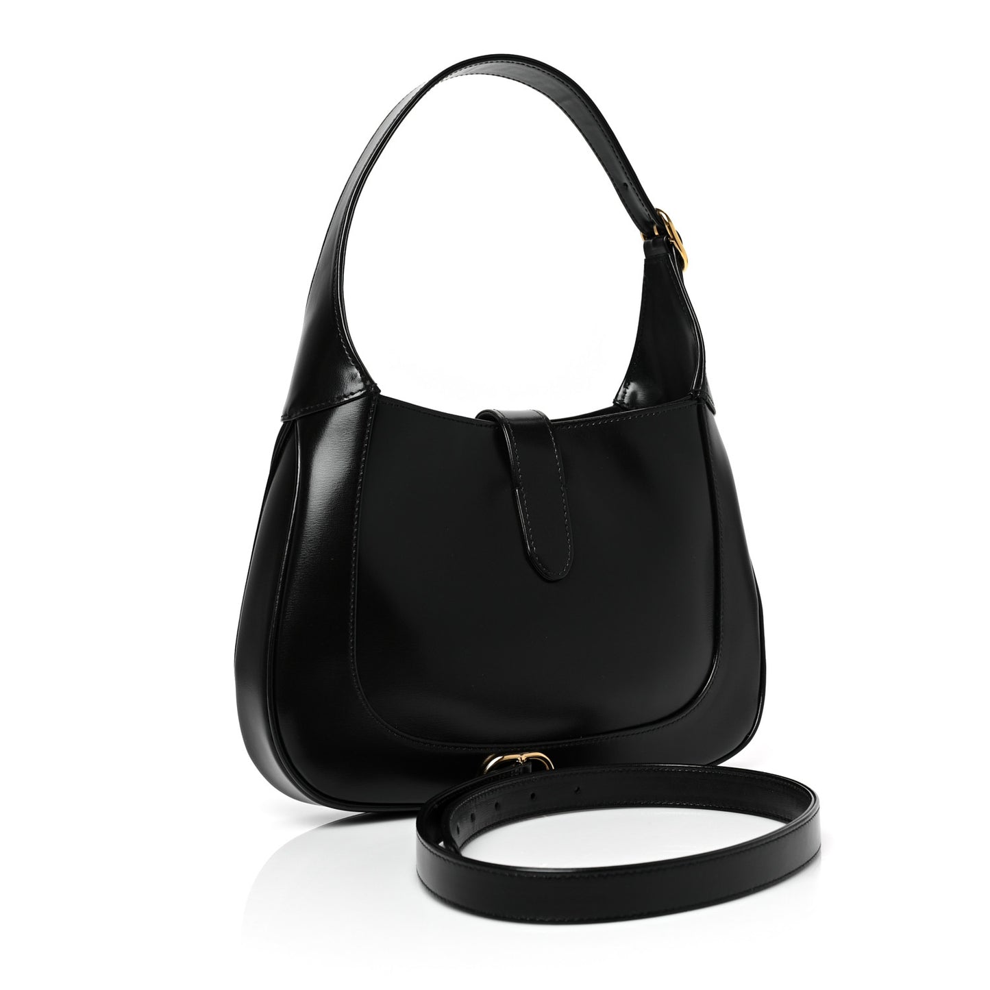 Boarded Dyana Lux Calfskin Small Jackie 1961 Hobo Black