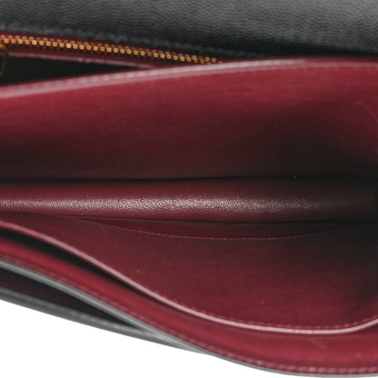 Saint Laurent Grain De Poudre Monogram Cassandra Clasp Bag Black 6 of 13