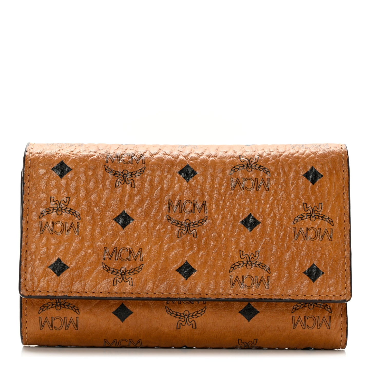 Visetos Tri-Fold Wallet Cognac