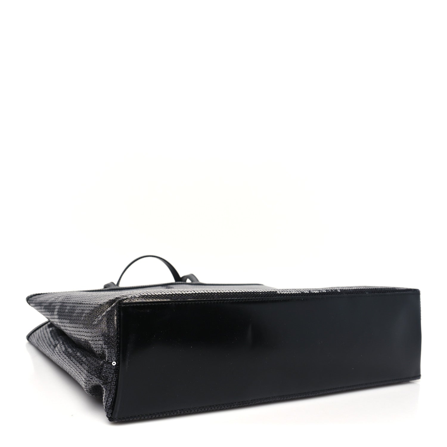 Prada Mesh Sequin Spazzolato Logo Tote Black 4 of 11