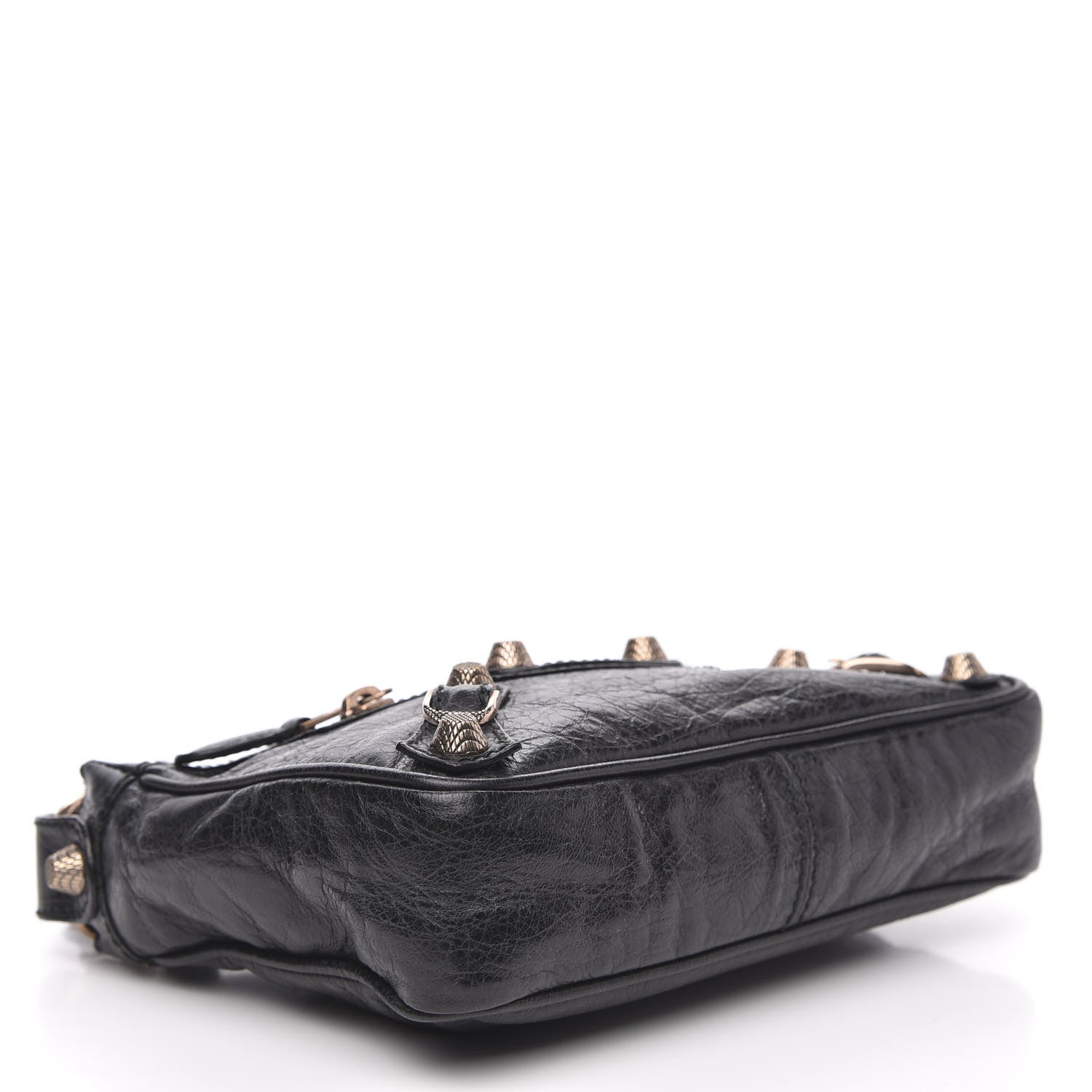 Balenciaga Agneau Giant 12 Rose Gold Hardware Hip Pochette Black 4 of 9