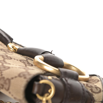 Gucci Monogram Studded Horsebit Clutch Dark Brown 15 of 15