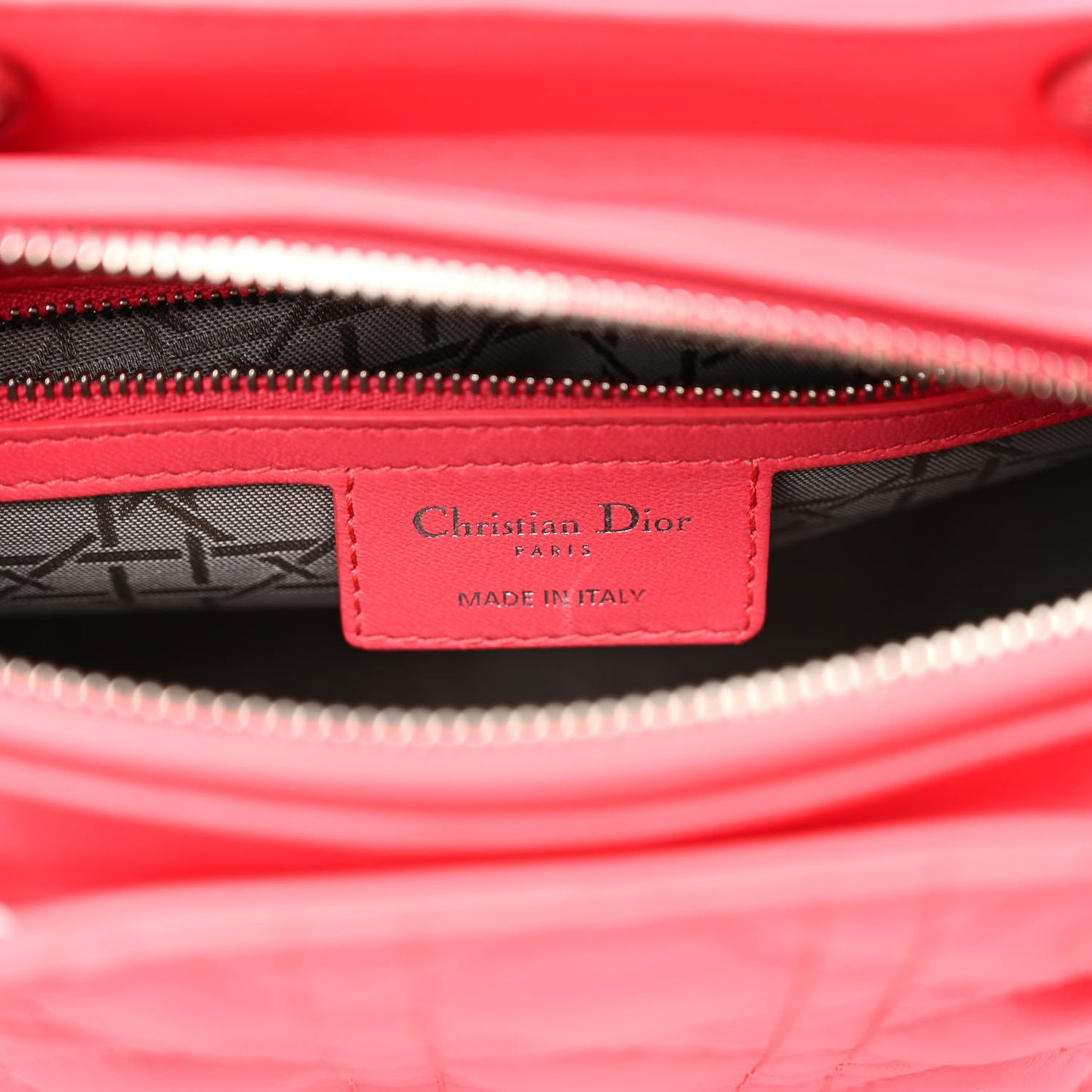Lambskin Cannage Medium Lady Dior Pink