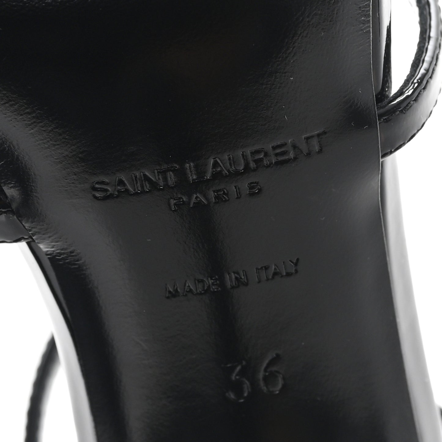 Patent Cassandra 100 Ankle Strap Sandals 36 Black