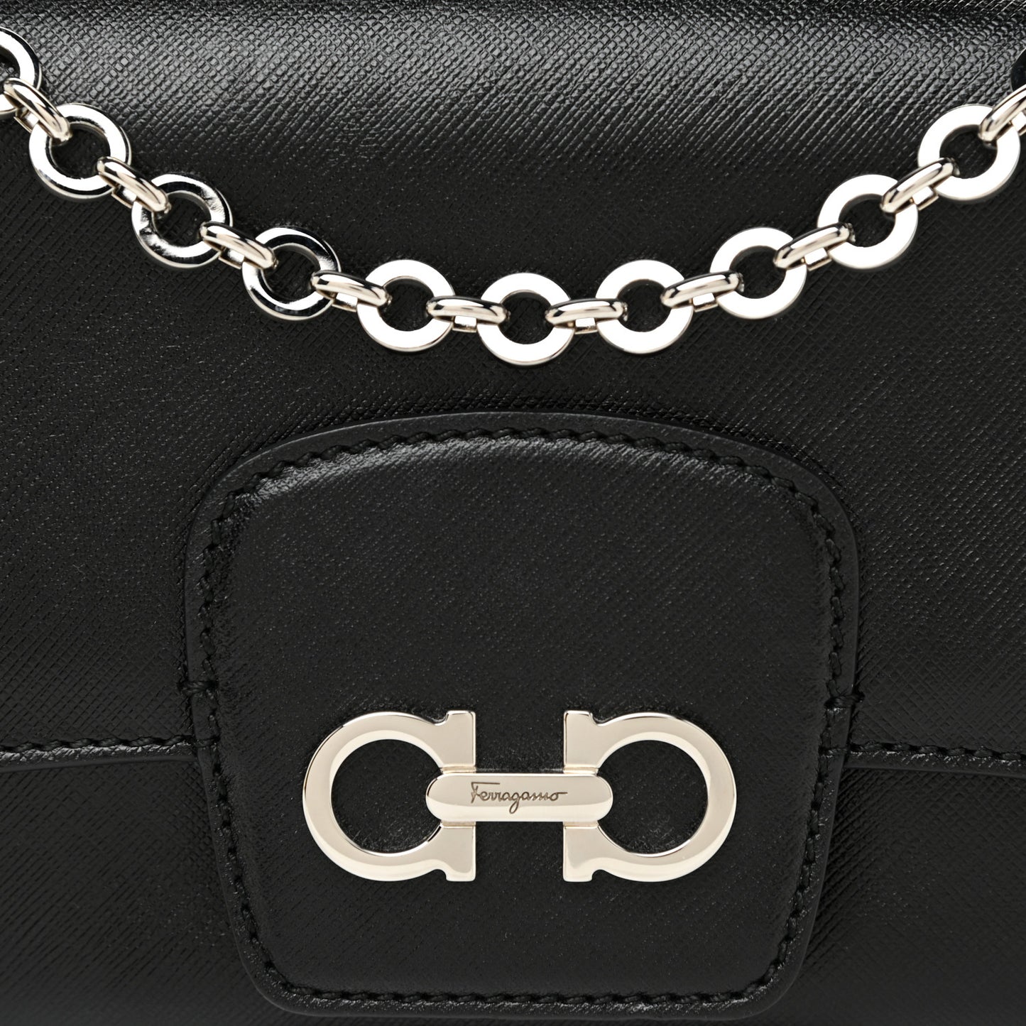 Printed Calfskin Rory Shoulder Bag Black