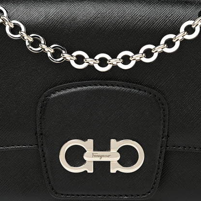Salvatore Ferragamo Printed Calfskin Rory Shoulder Bag Black 7 of 12