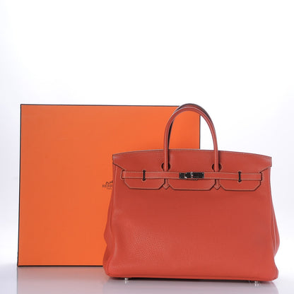Hermes Taurillon Clemence Birkin 40 Sanguine 26 of 26