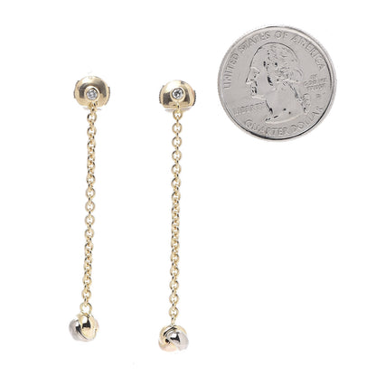Cartier 18K Pink Yellow White Gold Baby Trinity Drop Earrings 2 of 5