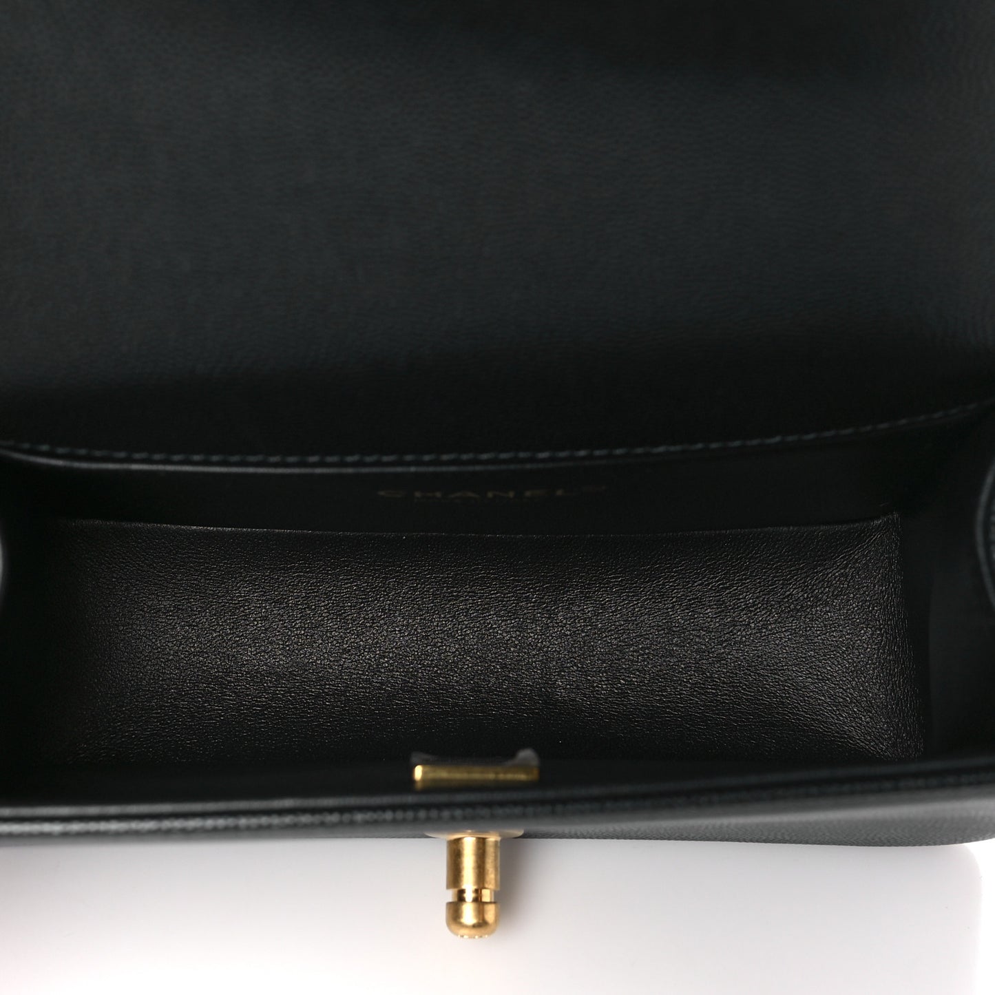 Caviar Quilted Small Boy Flap Black