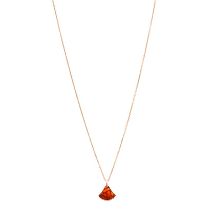 Bulgari 18K Rose Gold Diamond Carnelian Divas' Dream Pendant Necklace 1 of 5