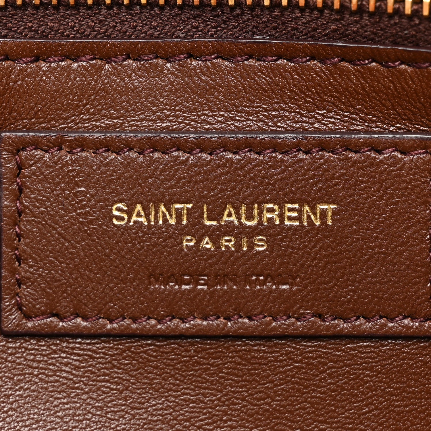 Saint Laurent Raffia Monogram Tassel Kate 99 Dark Nude 6 of 10