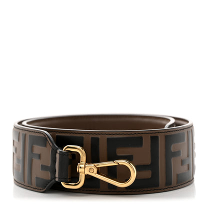 Fendi Vitello Century Bi-Color FF 1974 Embossed Strap You Maya Black 1 of 5