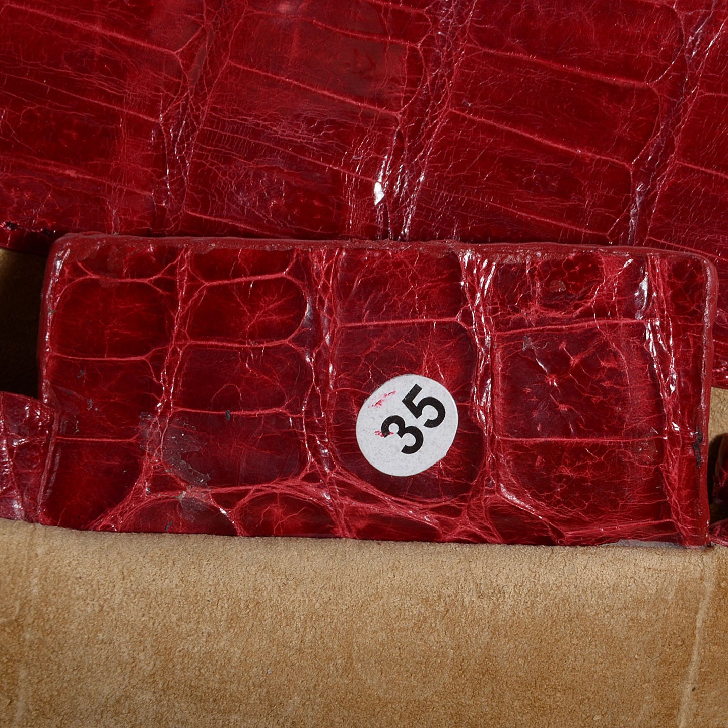 Crocodile Clutch Dark Red