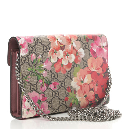 Gucci GG Supreme Monogram Blooms Mini Dionysus Chain Wallet Beige Multicolor Dry Rose 3 of 11