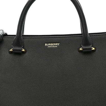 Burberry Calfskin Mega Check Small Banwell Tote Black 7 of 9