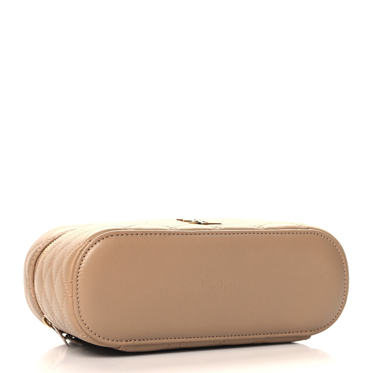 Saint Laurent Lambskin Quilted Mini Gaby Vanity Case Dark Toffee 4 of 9