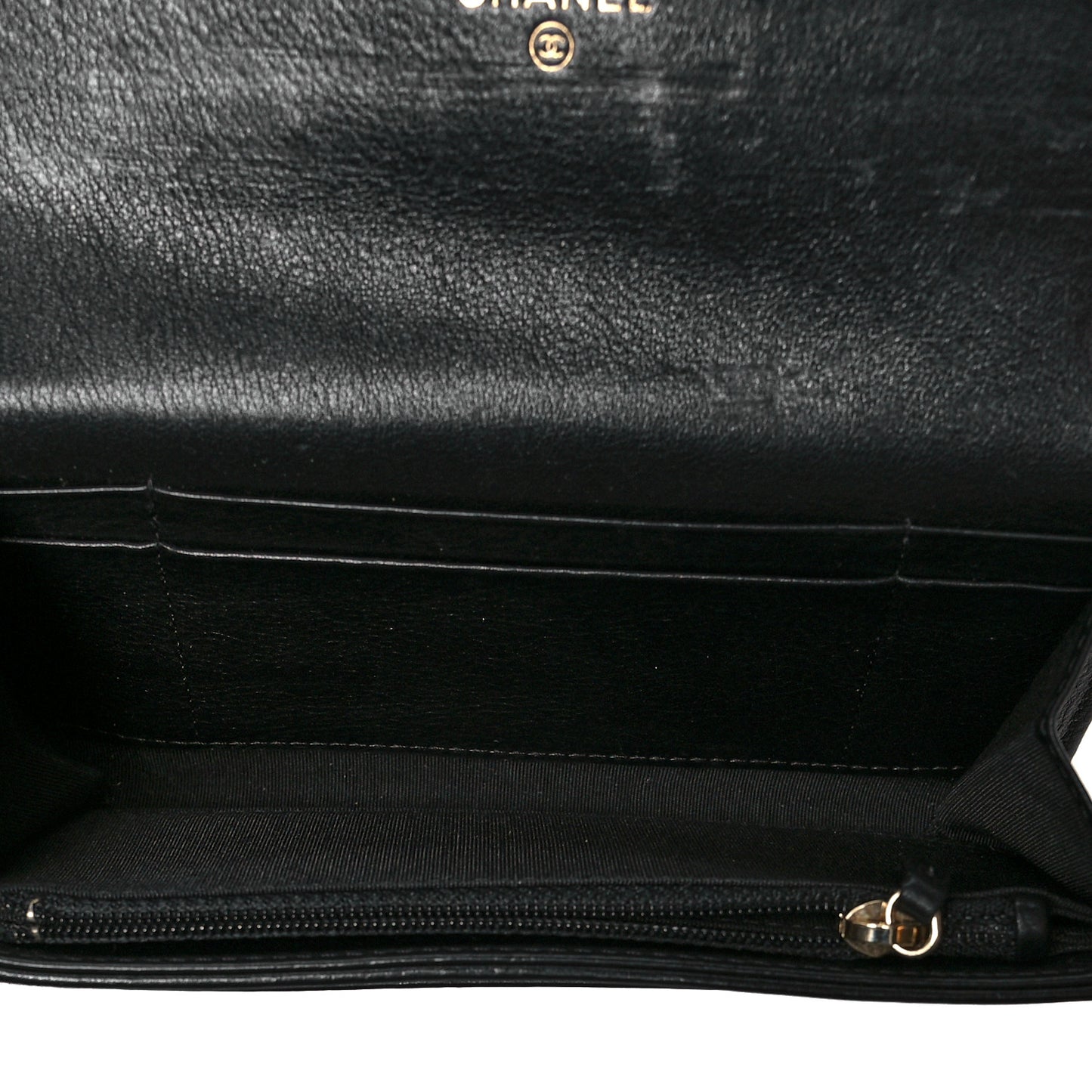 Calfskin Diamond Stitched CC Wallet Black