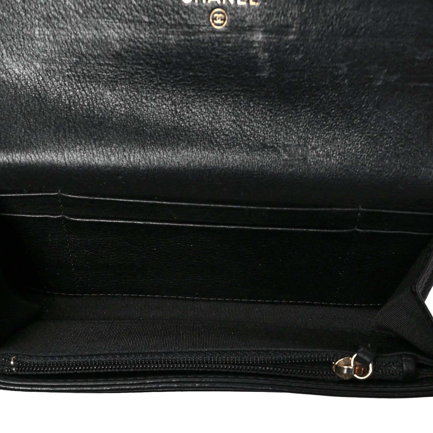 Chanel Calfskin Diamond Stitched CC Wallet Black 5 of 9