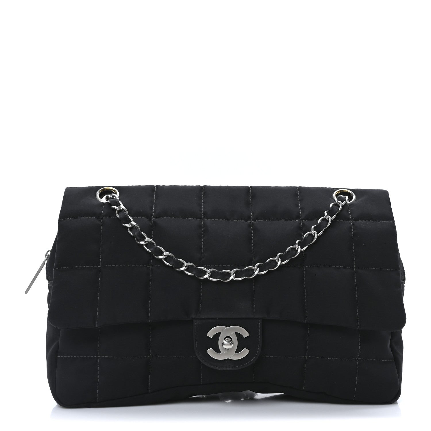 Chanel Nylon Square Quilted Flap Black 1 of 10