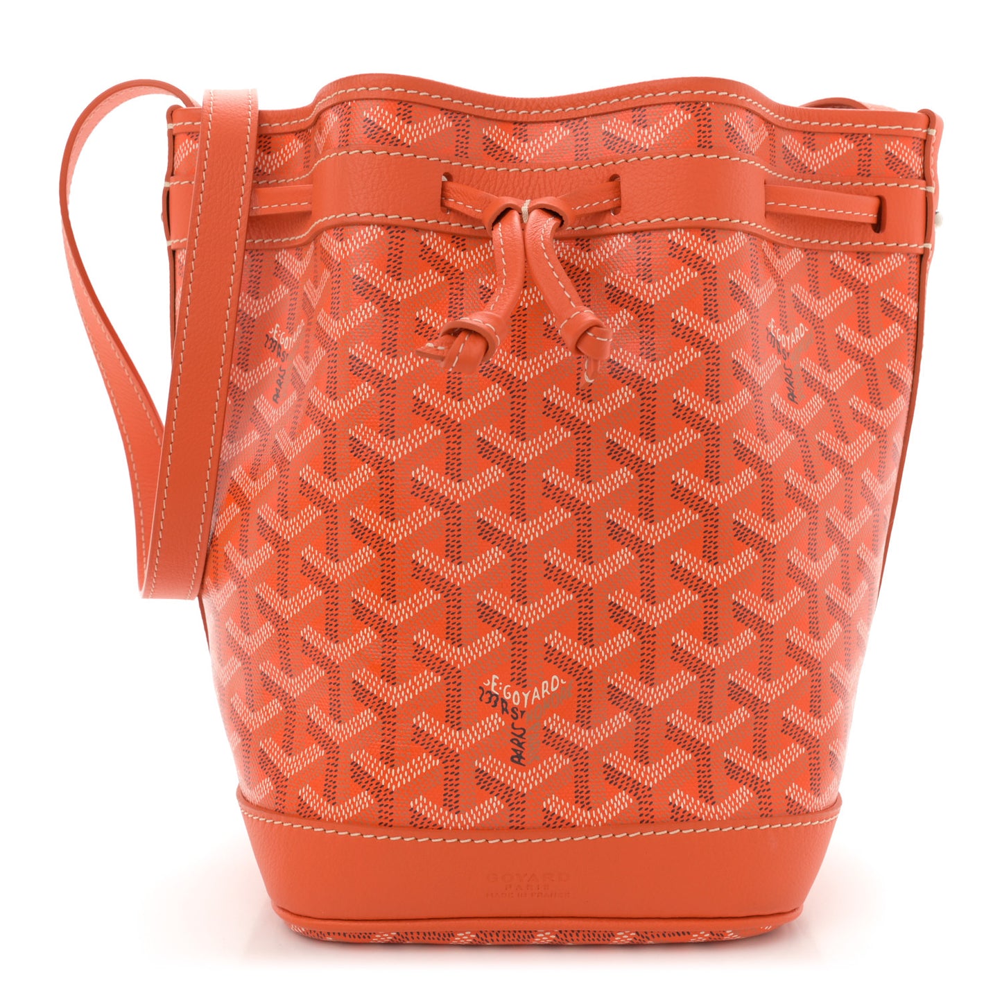 Goyardine Petit Flot Bucket Bag PM Orange