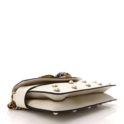 Gucci Nappa Pearl Studded Mini Queen Margaret Broadway Shoulder Bag Mystic White 4 of 12