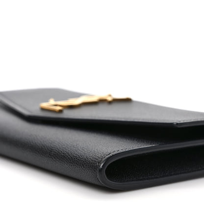 Saint Laurent Grain de Poudre Uptown Chain Wallet Black 9 of 10