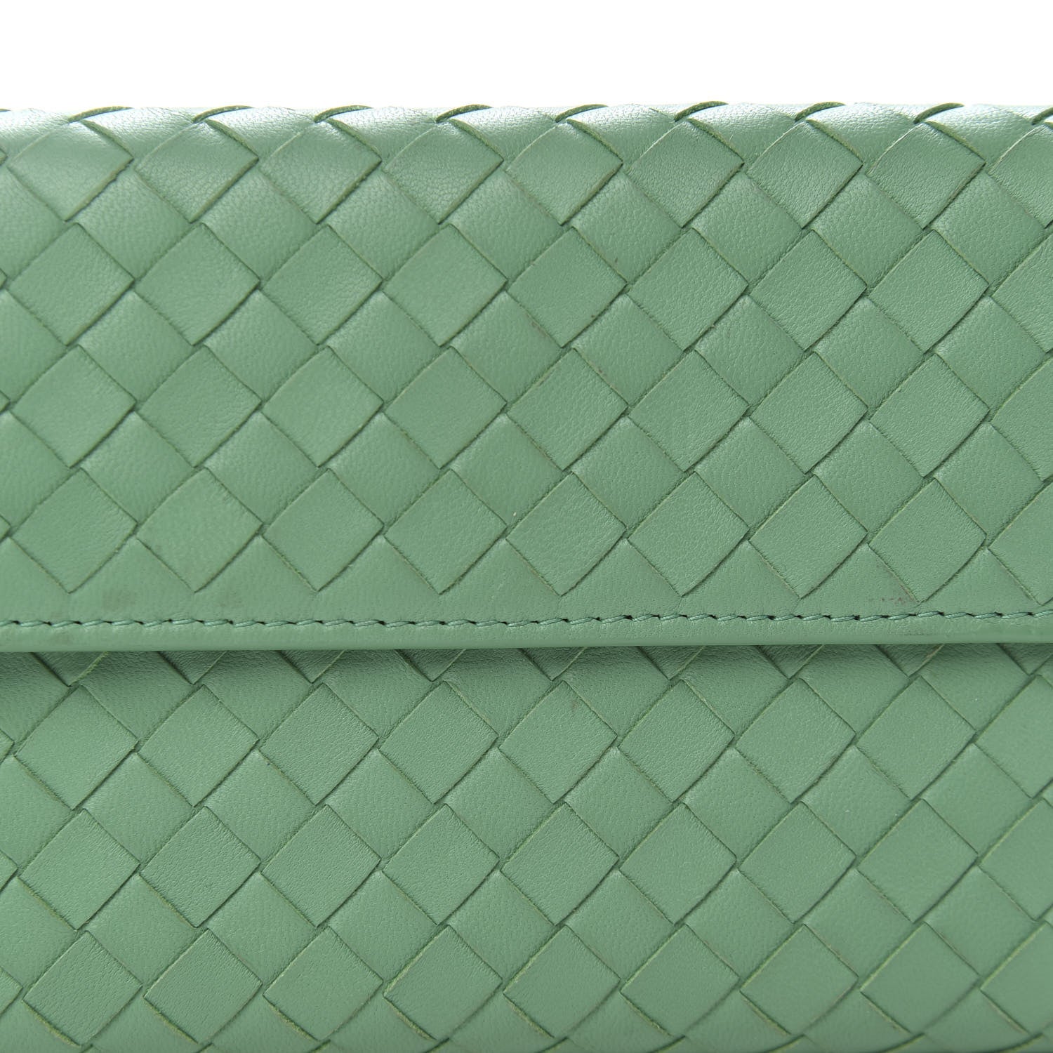 Bottega Veneta Nappa Intrecciato Continental Flap Wallet Mint Green 9 of 9