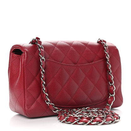 Chanel Caviar Quilted Mini Rectangular Flap Dark Red 3 of 12