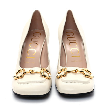 Gucci Malaga Kid Horsebit 75mm Pumps 39 Mystic White 3 of 10