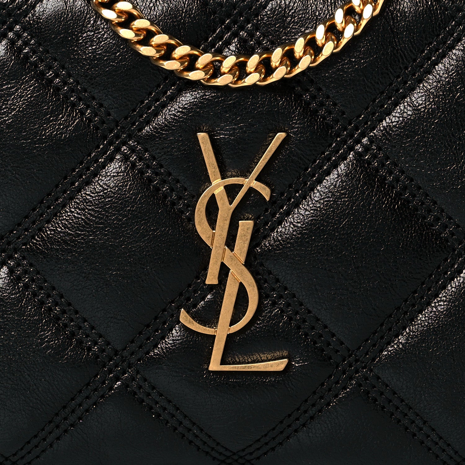Saint Laurent Grained Lambskin Quilted Mini Becky Double Zip Bag Black 10 of 11
