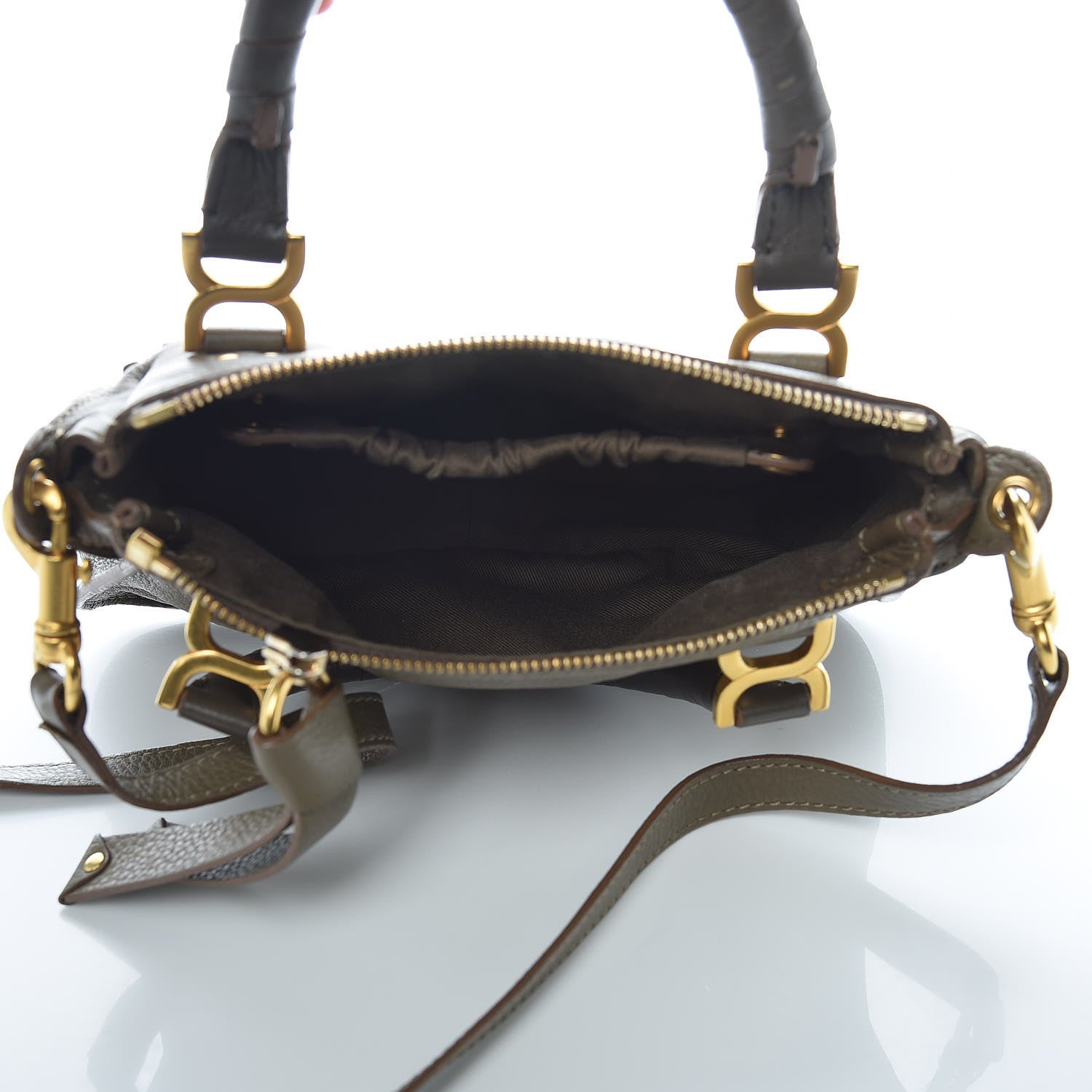 Chloe Calfskin Baby Marcie Satchel Anchor Grey 5 of 12