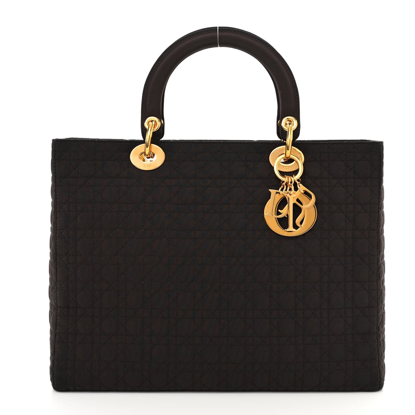 Nylon Cannage Large Lady Dior Brown