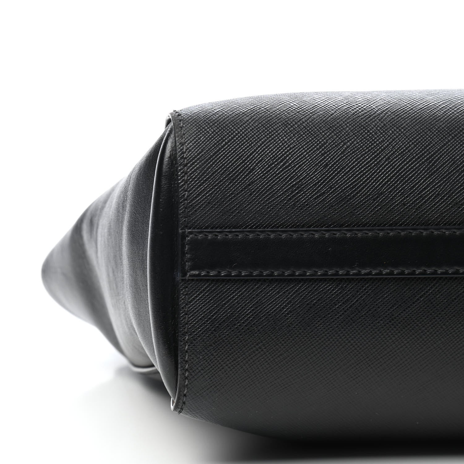Prada Saffiano Soft Calfskin Zippered Tote Black 9 of 10
