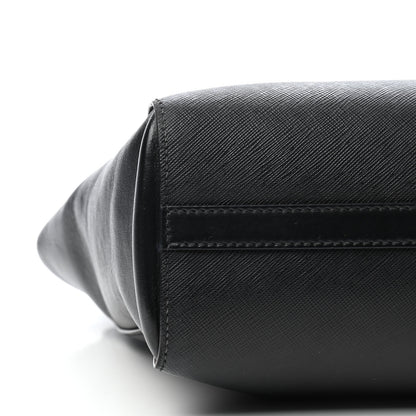 Prada Saffiano Soft Calfskin Zippered Tote Black 9 of 10