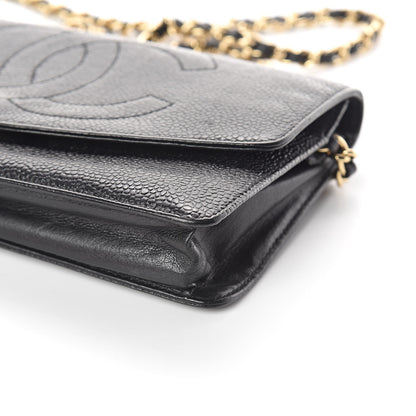 Chanel Caviar Timeless CC Wallet On Chain WOC Black 9 of 10