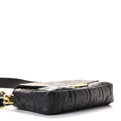 Fendi Nappa FF 1974 Embossed Baguette Black 4 of 8
