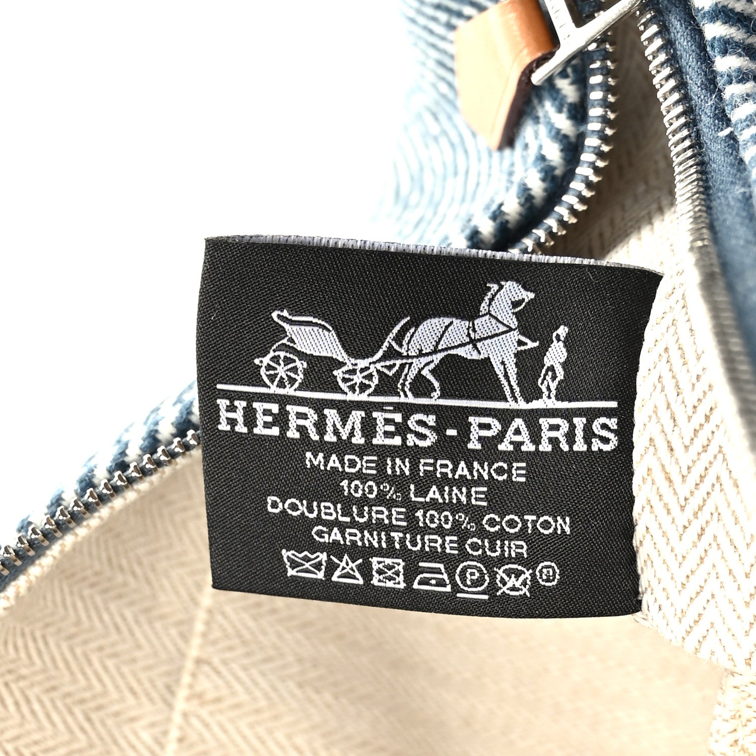 Hermes Wool Small Bride-A-Brac H Natte Pouch Bleu Abysse 6 of 10