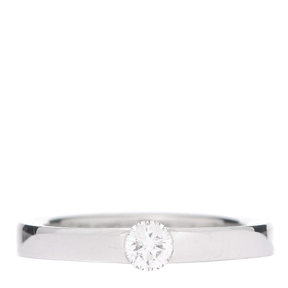 Cartier 18K White Gold Diamond .21ct Solitaire Engagement Ring 49 4.75 1 of 7
