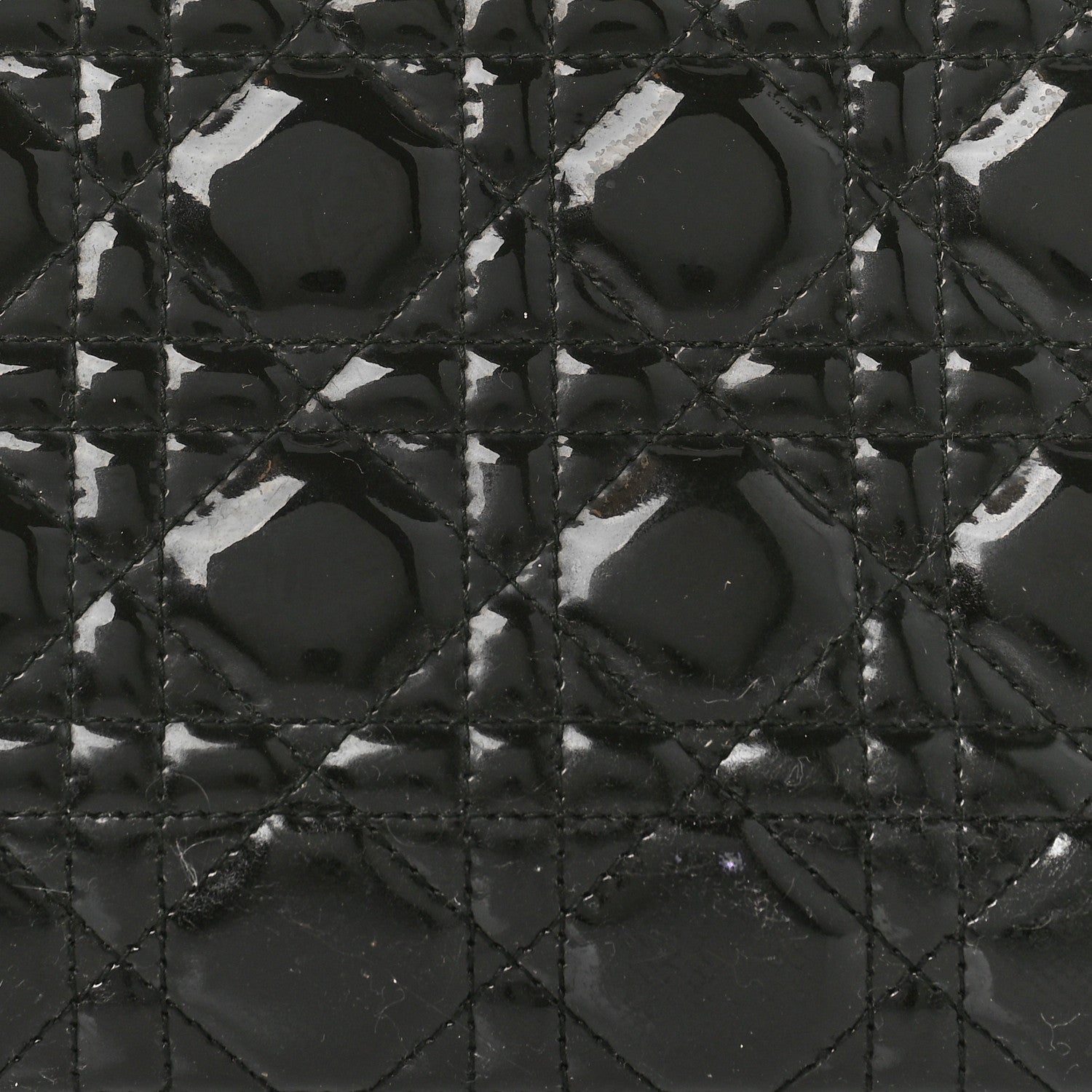 Christian Dior Patent Cannage Large Lady Dior Black 9 of 13