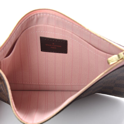 Louis Vuitton Damier Ebene Neverfull MM GM Pochette Rose Ballerine 5 of 7
