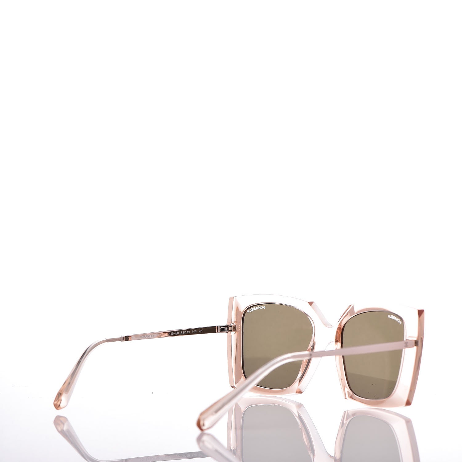 Chanel 18K Pink Gold Mirror Square Sunglasses 6051 Pink 4 of 7