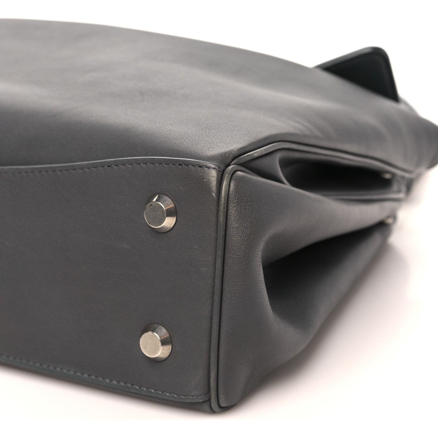 Balenciaga Natural Smooth Calfskin Medium Rodeo Top Handle Handbag Grey 10 of 11