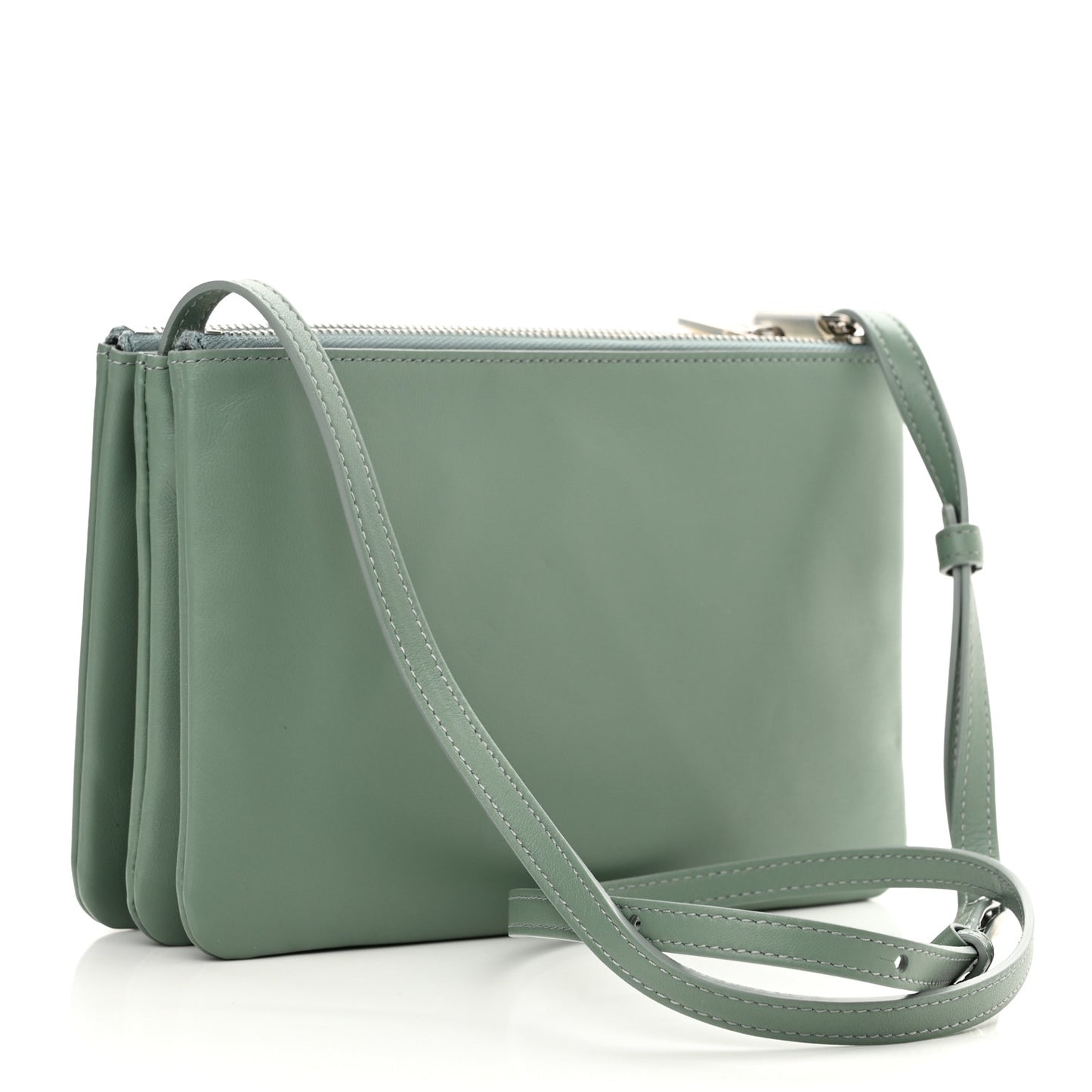 Lambskin Small Trio Crossbody Bag Celadon