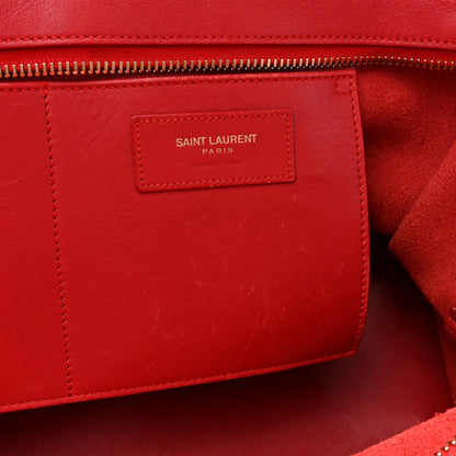 Saint Laurent Calfskin Small Monogram Cabas Lipstick Red 11 of 25