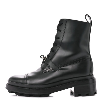 Hermes Glossed Calfskin Funk Ankle Boots 38.5 Black 1 of 9