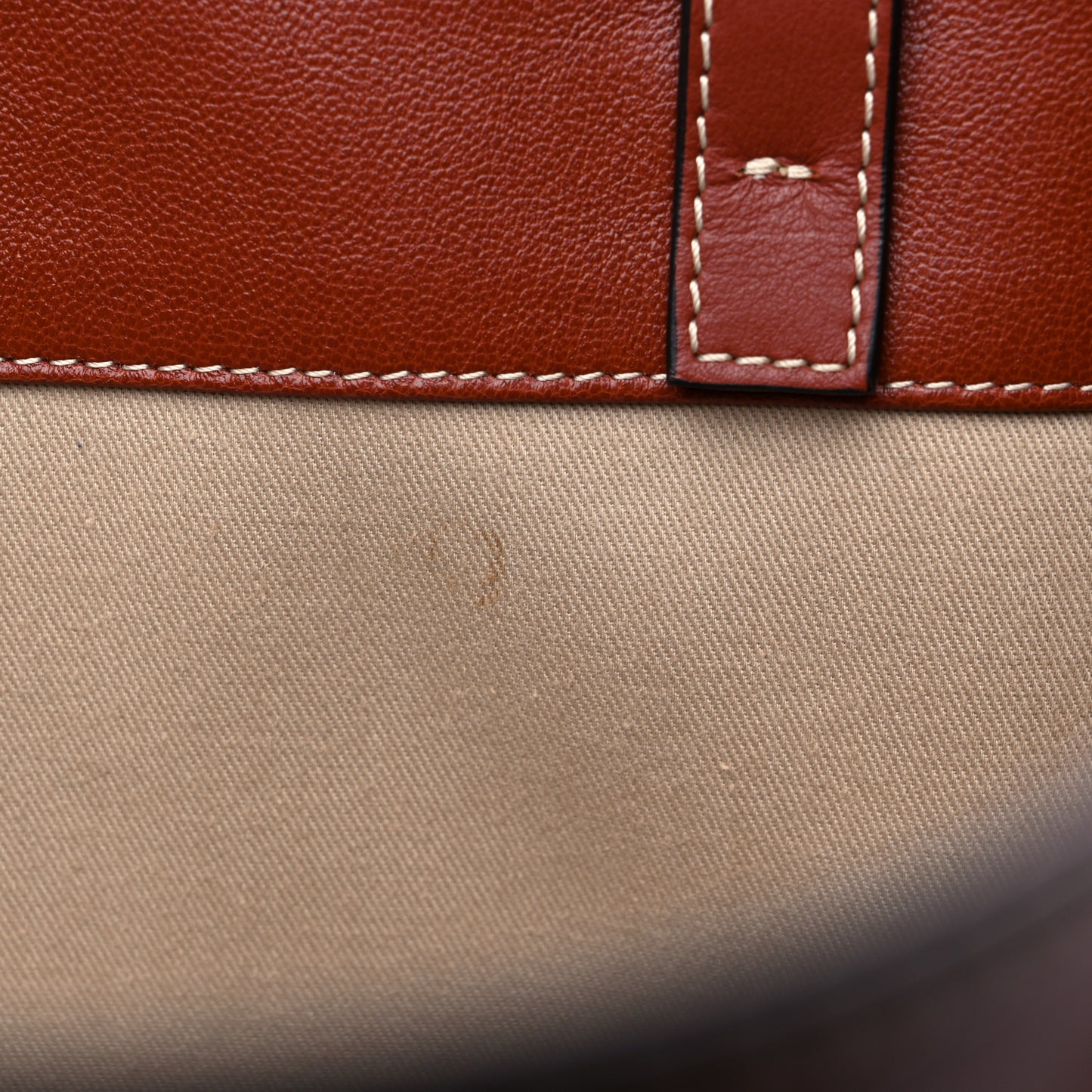 Calfskin Medium Woody Ribbon Tote Sepia Brown