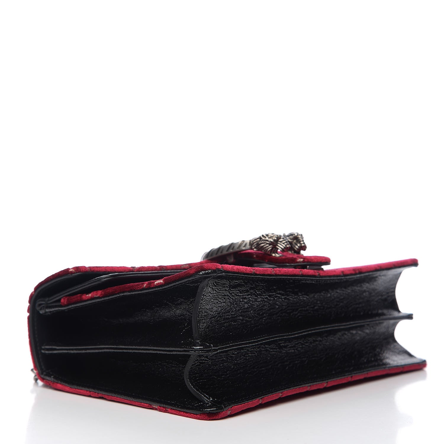 Gucci Velvet Skipper GG Monogram Small Dionysus Shoulder Bag Red Cipria Black 3 of 10